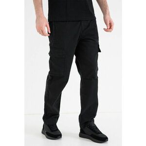 Pantaloni cargo regular fit - Negru imagine