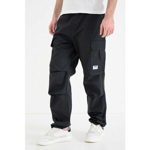 Pantaloni cargo cu talie medie - Negru imagine