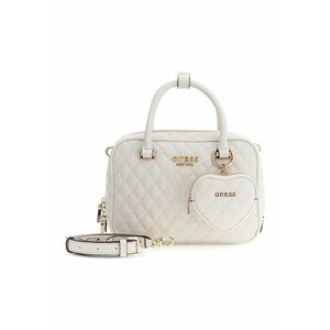 Geanta crossbody cu aspect matlasat Atabey - Alb fildes imagine