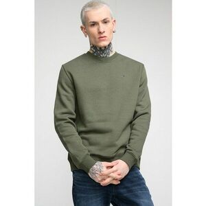 Bluza de trening cu decolteu la baza gatului si logo discret - Verde imagine