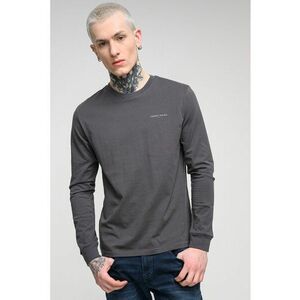 Bluza slim fit cu decolteu la baza gatului - Negru stins imagine