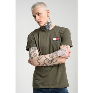 Tricou de bumbac cu logo - Verde inchis imagine