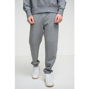 Pantaloni de trening relaxed fit cu terminatie elastica - Gri melange imagine