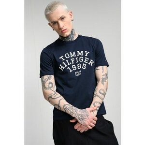 Tricou din bumbac cu imprimeu - Bleumarin imagine