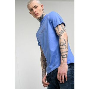 Tricou cu imprimeu logo - Albastru lavanda imagine