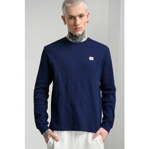 Bluza cu decolteu la baza gatului - Albastru indigo imagine