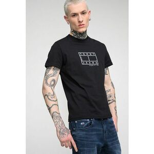 Tricou de bumbac cu logo - Negru imagine