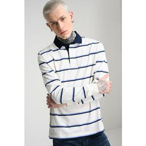 /bluza regular fit cu dungi - Alb/Bleumarin imagine