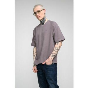 Tricou striat cu maneci raglan - Maro taupe imagine