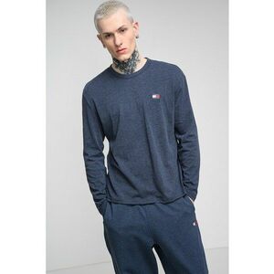 Bluza regular fit cu logo discret pe piept - Albastru prafuit imagine