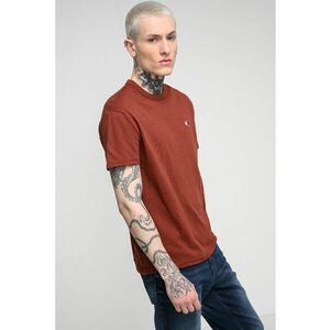 Tricou regular fit de bumbac cu logo brodat - Caramiziu imagine