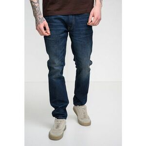 Blugi slim fit uni - Bleumarin imagine