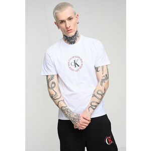 Tricou de bumbac cu logo - Alb optic imagine