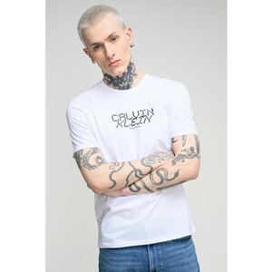 Tricou de bumbac cu logo - Alb imagine