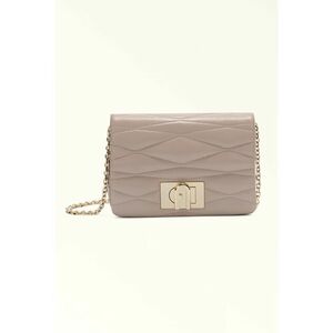 Geanta crossbody din piele cu aspect matlasat 1927 Mini - Maro taupe deschis imagine