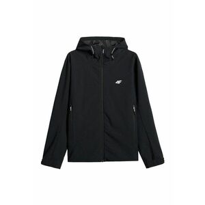 Jacheta sport neagra - impermeabila - cu gluga ajustabila - pentru barbati - imagine