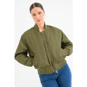Jacheta bomber cu vatelina si logo discret Essential - Verde masliniu imagine
