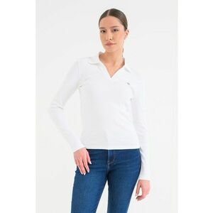 Bluza slim fit striata - Alb optic imagine