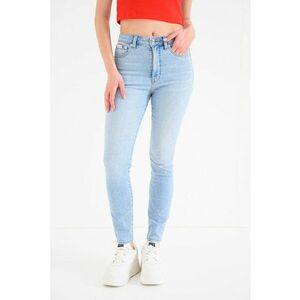 Blugi skinny cu talie inalta - Albastru deschis imagine