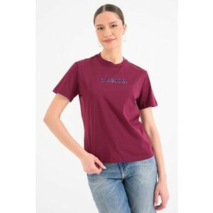 Tricou de bumbac cu imprimeu - Visiniu imagine