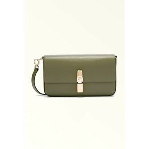 Geanta crossbody din piele cu clapa Iride - Kaki imagine