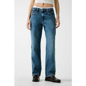 Blugi relaxed fit cu talie joasa - Bleumarin imagine