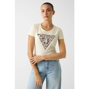 Tricou cu imprimeu logo - Bej/Crem imagine
