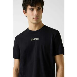 Tricou cu decolteu rotund si logo pentru fitness - Alb fildes/Negru imagine