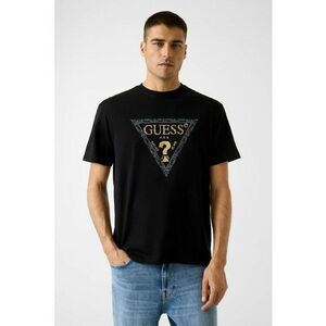 Tricou din bumbac cu imprimeu logo - Auriu/Negru/Gri inchis imagine