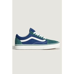 Tenisi unisex cu garnituri din piele intoarsa Old Skool Nine - Albastru inchis/Verde petrol imagine