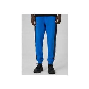 Pantaloni barbati albastri regular cu buzunare - material mai gros - talie reglabila imagine