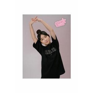 Tricou copii - lejer - negru - bumbac - aplicatii stralucitoare imagine