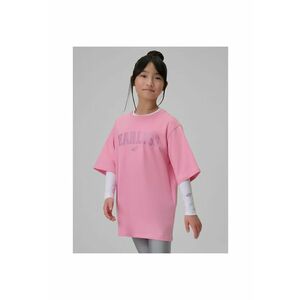 Tricou copii - lejer - aplicatii stralucitoare - roz - bumbac imagine