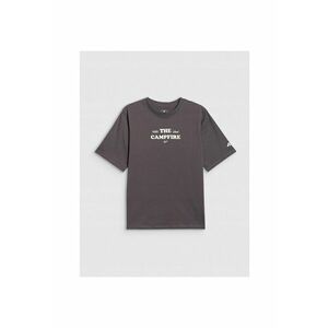 Tricou copii - larg - imprimeu - gri - bumbac imagine