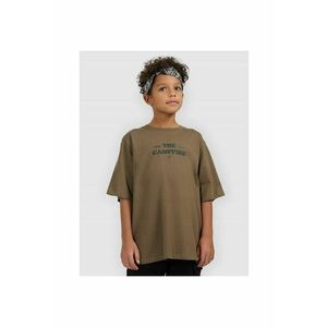 Tricou lejer pentru baieti - bumbac - kaki - croiala universala - confort zilnic imagine