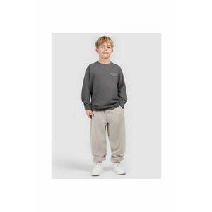 Bluza copii - gri - croiala larga - imprimeu - bumbac - imagine