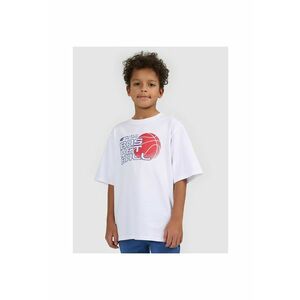 Tricou copii - alb - bumbac - cu imprimeu - Alb imagine