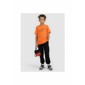 Tricou regular pentru baieti - portocaliu - bumbac imagine