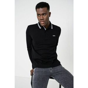 Bluza polo regular fit Plisy - Alb/Negru imagine