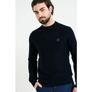Pulover regular fit cu aplicatie logo discreta Anion - Albastru ultramarin imagine