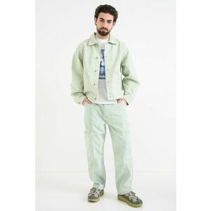 Jacheta lejera de denim cu buzunare supradimensionate Ashen - Verde pal imagine