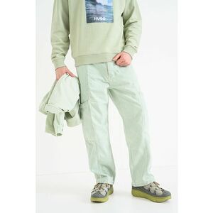Blugi relaxed fit cu talie medie Carpenter - Verde pal imagine