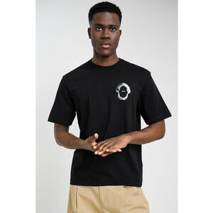 Tricou de bumbac cu imprimeu pe spate - Alb/Negru imagine