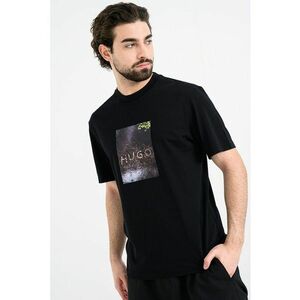 Tricou de bumbac cu logo Doreston - Maro inchis/Negru/Bej imagine