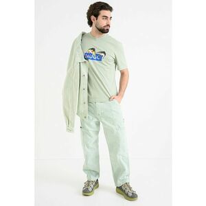 Tricou de bumbac cu imprimeu Nalotrix - Rosu/Verde deschis/Albastru imagine