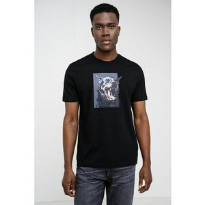 Tricou din amestec de bumbac cu imprimeu foto - Negru/Gri inchis imagine
