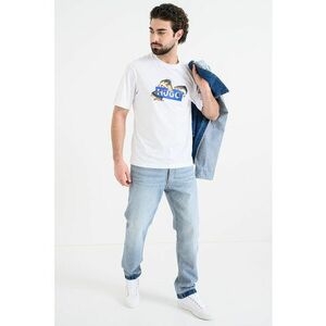 Tricou de bumbac cu imprimeu Nalotrix - Verde/Alb optic/Albastru imagine