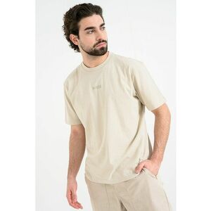 Tricou din bumbac cu logo - Bej deschis imagine