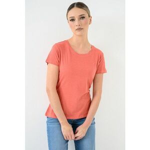 Tricou cu decolteu rotund - Rosu deschis imagine