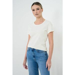 Tricou cu decolteu rotund - Alb fildes imagine